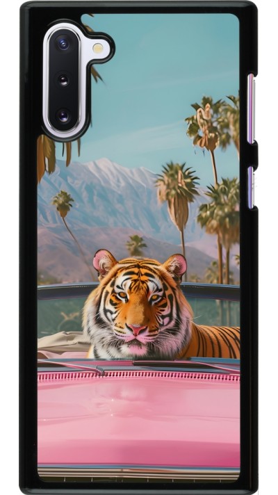 Samsung Galaxy Note 10 Case Hülle - Tiger Auto rosa