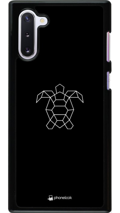 Coque Samsung Galaxy Note 10 - Turtles lines on black