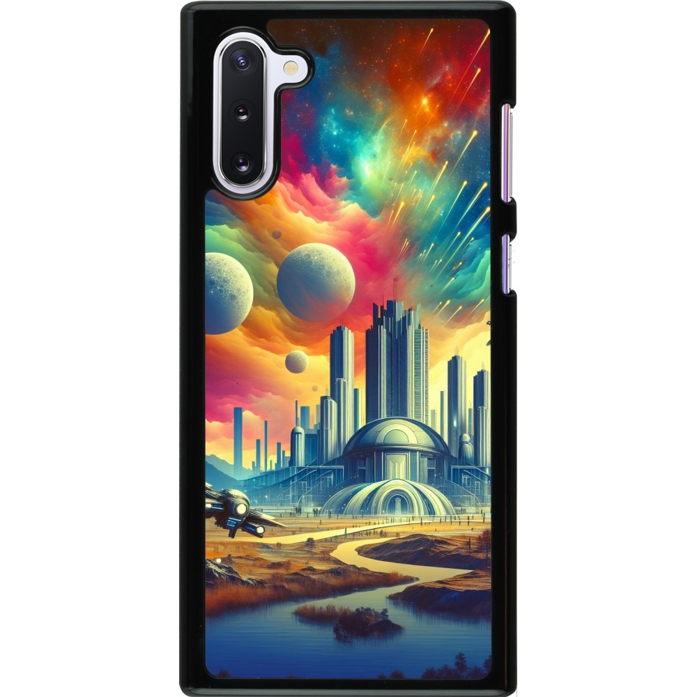 Samsung Galaxy Note 10 Case Hülle - Futuristische Stadt ausserhalb der Kuppel