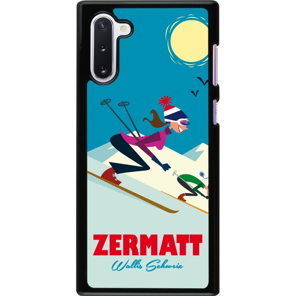 Samsung Galaxy Note 10 Case Hülle - Zermatt Ski Downhill