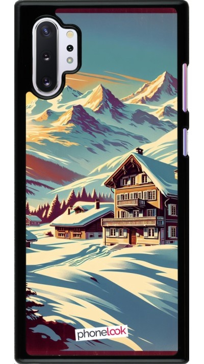 Samsung Galaxy Note 10+ Case Hülle - Chalet Berg verschneit