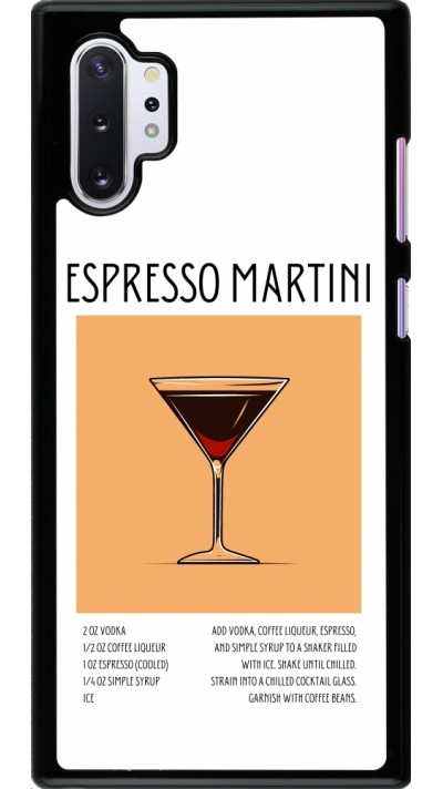 Samsung Galaxy Note 10+ Case Hülle - Cocktail Rezept Espresso Martini