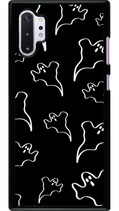 Samsung Galaxy Note 10+ Case Hülle - Halloween 2024 black and white ghosts