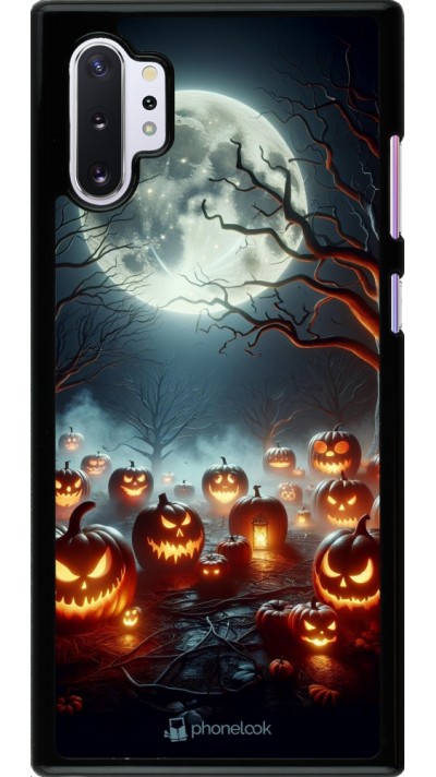 Samsung Galaxy Note 10+ Case Hülle - Halloween 2024 Viele Kuerbisse