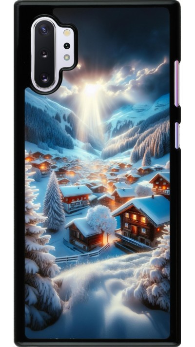 Samsung Galaxy Note 10+ Case Hülle - Berg Schnee Licht