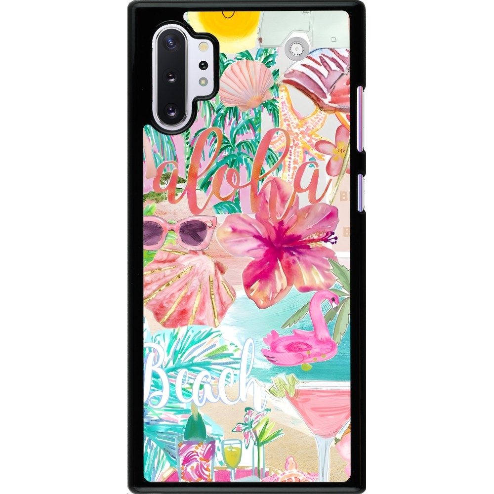 Samsung Galaxy Note 10+ Case Hülle - Preppy Collage Aloha