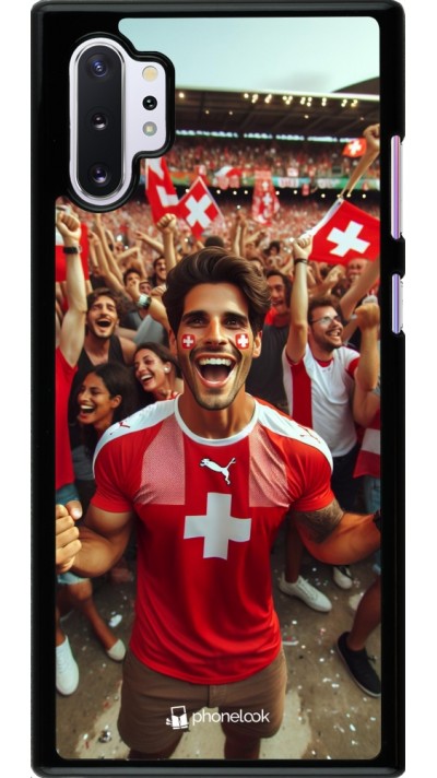 Coque Samsung Galaxy Note 10+ - Supporter Suisse Euro 2024