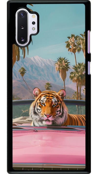 Coque Samsung Galaxy Note 10+ - Tigre voiture rose