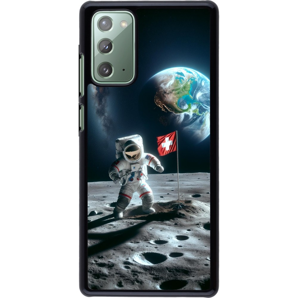 Samsung Galaxy Note 20 Case Hülle - Astro Schweiz auf dem Mond