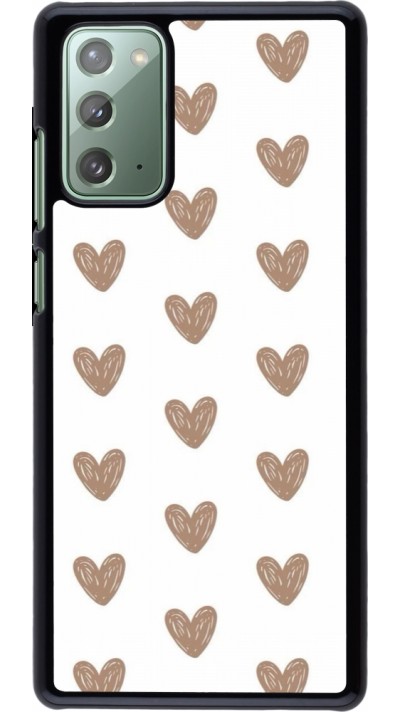 Samsung Galaxy Note 20 Case Hülle - Autumn 2024 brown hearts