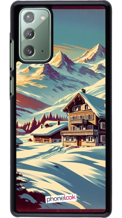 Samsung Galaxy Note 20 Case Hülle - Chalet Berg verschneit