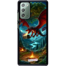 Samsung Galaxy Note 20 Case Hülle - Drache Fliegend Wald Schatz