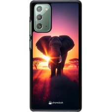 Samsung Galaxy Note 20 Case Hülle - Elefant Sonnenaufgang Schönheit