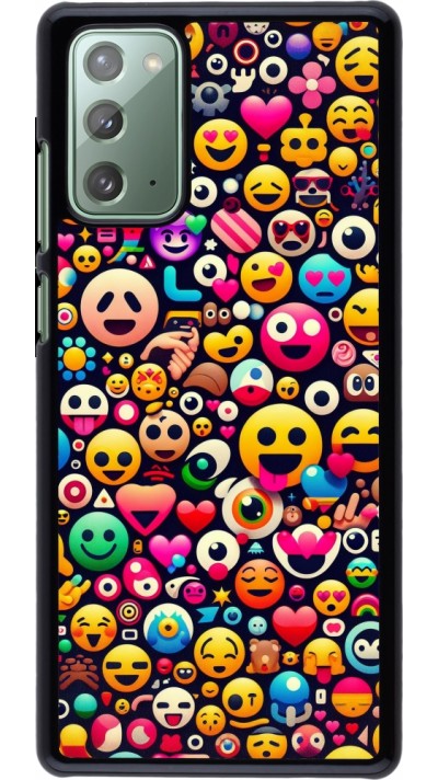 Samsung Galaxy Note 20 Case Hülle - Emoji Mix Farbe