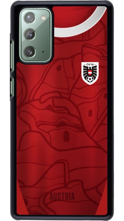 Samsung Galaxy Note 20 Case Hülle - Austria personalisierbares Fussballtrikot