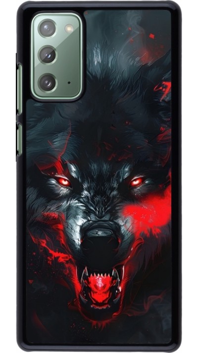 Samsung Galaxy Note 20 Case Hülle - Halloween 2024 mad werewolf