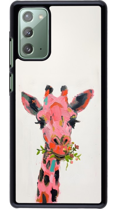 Samsung Galaxy Note 20 Case Hülle - Pink Girafe Paint