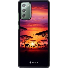 Samsung Galaxy Note 20 Case Hülle - Safari Sonnenuntergang Wildtiere