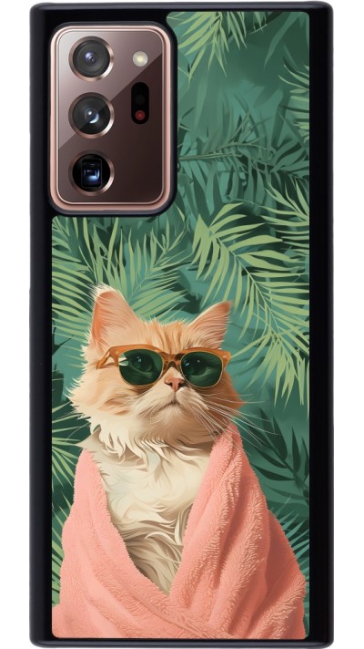 Samsung Galaxy Note 20 Ultra Case Hülle - Cat Summer Palms