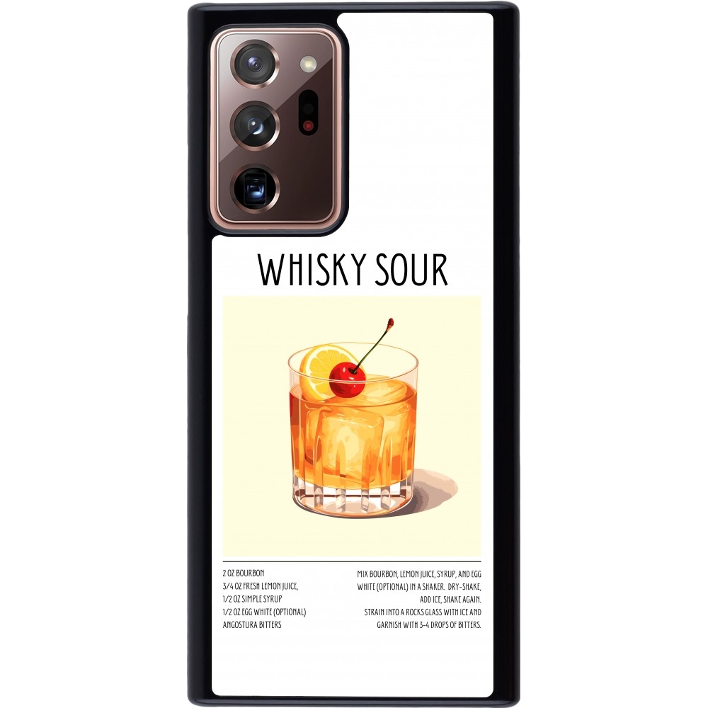 Samsung Galaxy Note 20 Ultra Case Hülle - Cocktail Rezept Whisky Sour