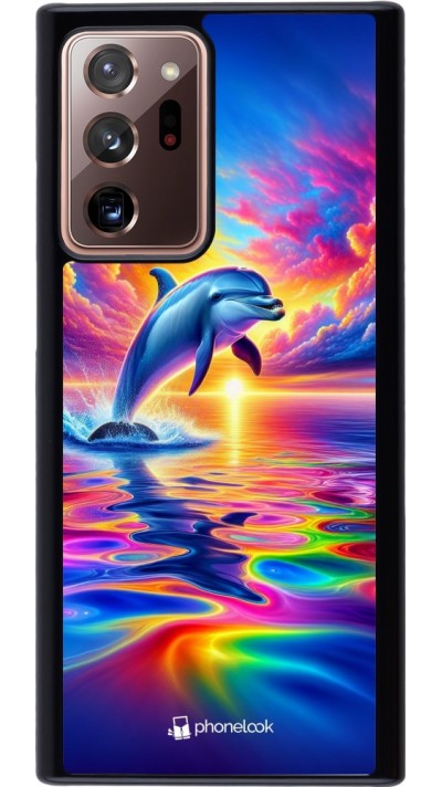 Samsung Galaxy Note 20 Ultra Case Hülle - Glücklicher Regenbogen-Delfin