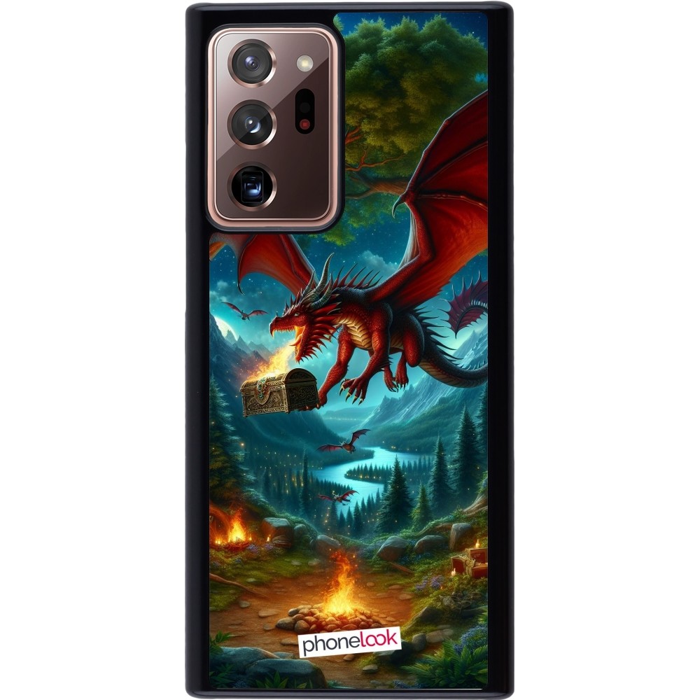 Samsung Galaxy Note 20 Ultra Case Hülle - Drache Fliegend Wald Schatz