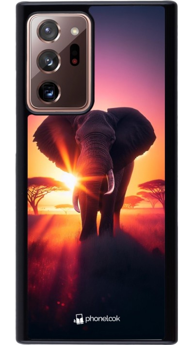 Samsung Galaxy Note 20 Ultra Case Hülle - Elefant Sonnenaufgang Schönheit