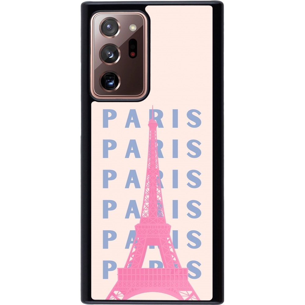 Samsung Galaxy Note 20 Ultra Case Hülle - Paris Pink Print