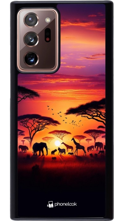 Samsung Galaxy Note 20 Ultra Case Hülle - Safari Sonnenuntergang Wildtiere