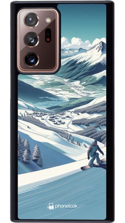 Samsung Galaxy Note 20 Ultra Case Hülle - Snowboarder Berg