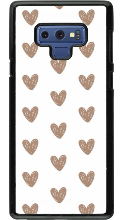 Samsung Galaxy Note9 Case Hülle - Autumn 2024 brown hearts