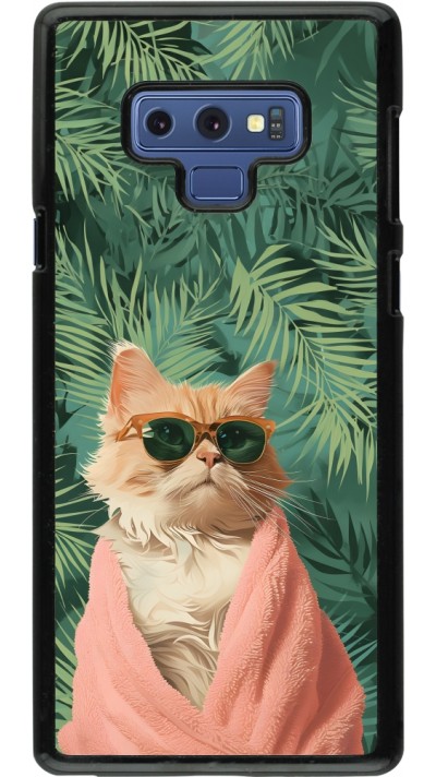 Samsung Galaxy Note9 Case Hülle - Cat Summer Palms