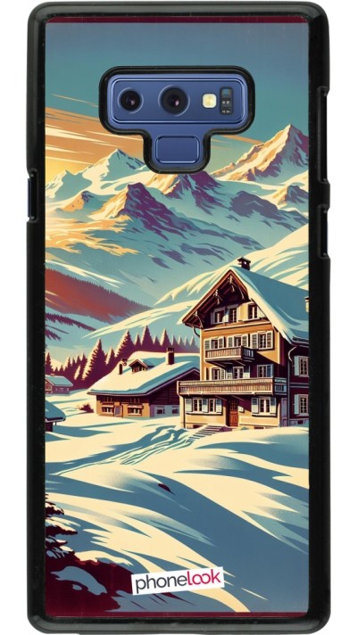 Samsung Galaxy Note9 Case Hülle - Chalet Berg verschneit