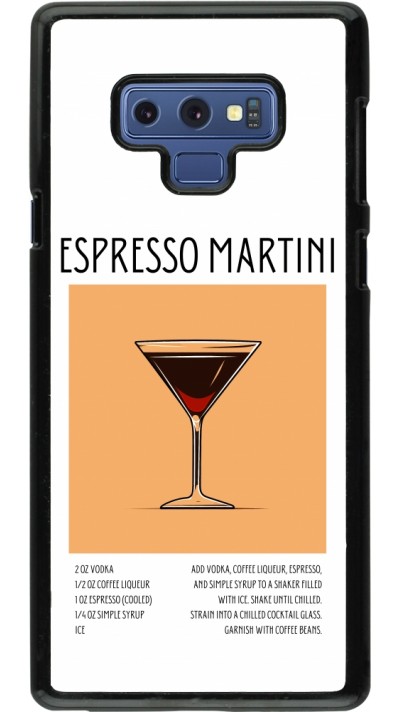 Samsung Galaxy Note9 Case Hülle - Cocktail Rezept Espresso Martini