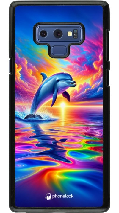 Samsung Galaxy Note9 Case Hülle - Glücklicher Regenbogen-Delfin