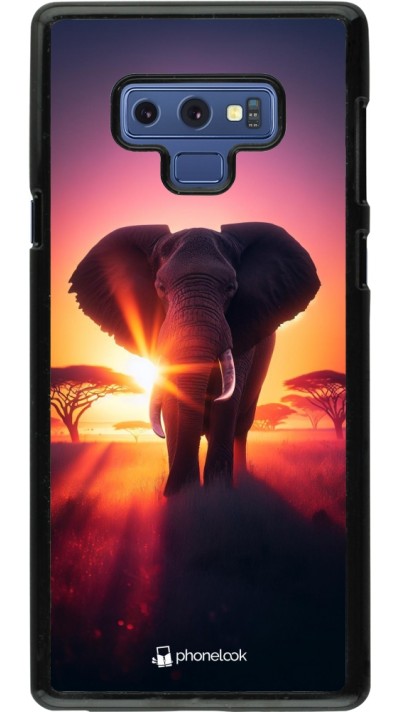 Samsung Galaxy Note9 Case Hülle - Elefant Sonnenaufgang Schönheit