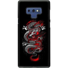 Samsung Galaxy Note9 Case Hülle - Japanese style Dragon Tattoo Red Black