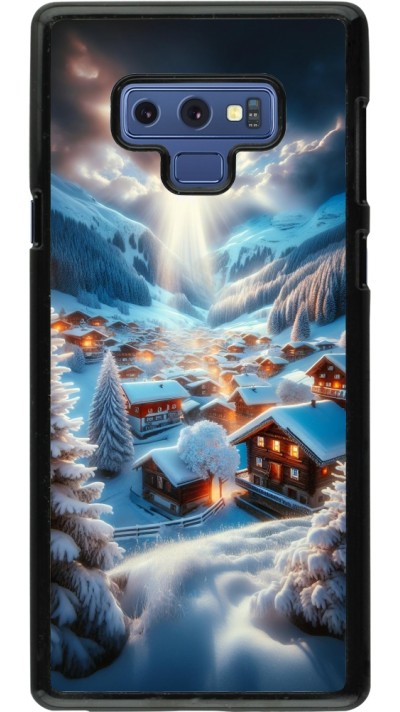 Samsung Galaxy Note9 Case Hülle - Berg Schnee Licht