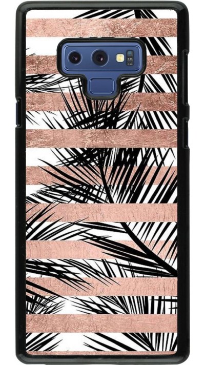 Hülle Samsung Galaxy Note9 - Palm trees gold stripes