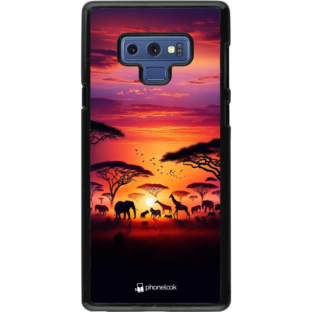 Samsung Galaxy Note9 Case Hülle - Safari Sonnenuntergang Wildtiere