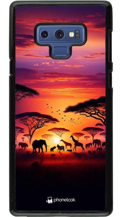 Samsung Galaxy Note9 Case Hülle - Safari Sonnenuntergang Wildtiere