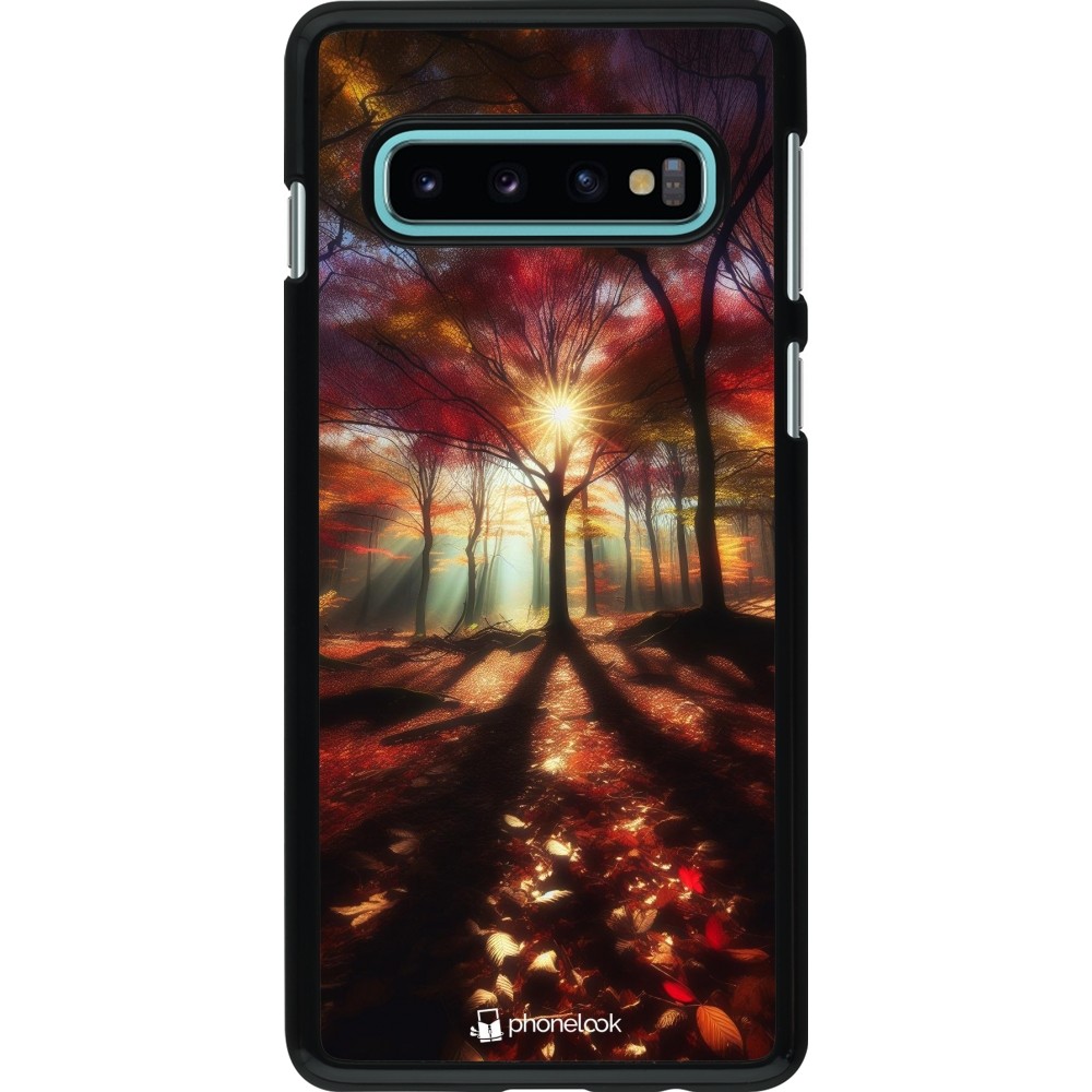 Samsung Galaxy S10 Case Hülle - Herbstlicher goldener Glanz