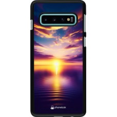 Samsung Galaxy S10 Case Hülle - Sonnenuntergang gelb violett