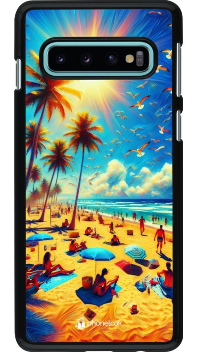 Samsung Galaxy S10 Case Hülle - Sommer Paradies Farbe