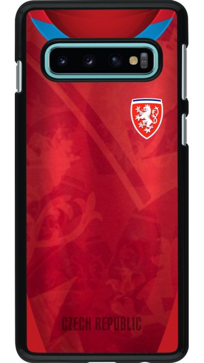 Coque Samsung Galaxy S10 - Maillot de football République Tchèque personnalisable