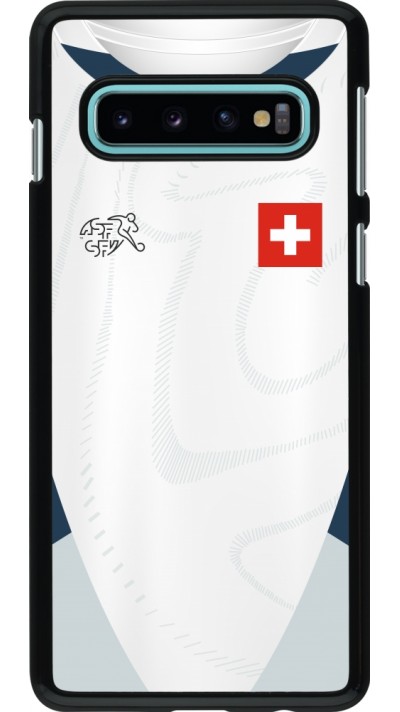 Coque Samsung Galaxy S10 - Maillot de football Suisse Extérieur personnalisable