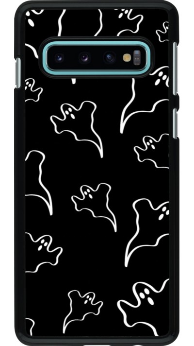 Samsung Galaxy S10 Case Hülle - Halloween 2024 black and white ghosts