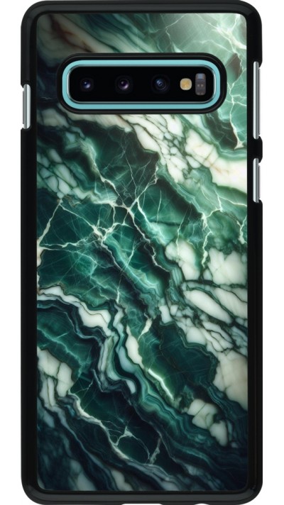 Samsung Galaxy S10 Case Hülle - Majestätischer grüner Marmor