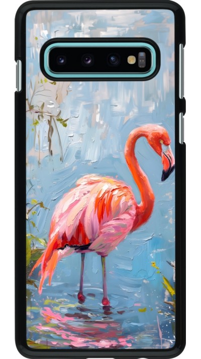 Samsung Galaxy S10 Case Hülle - Paint Flamingo