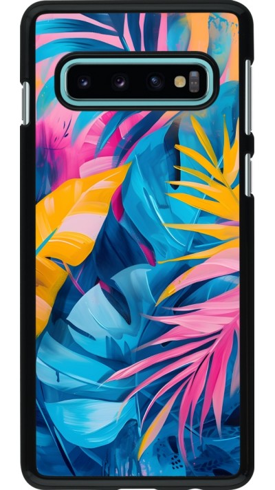 Samsung Galaxy S10 Case Hülle - Palms Blue